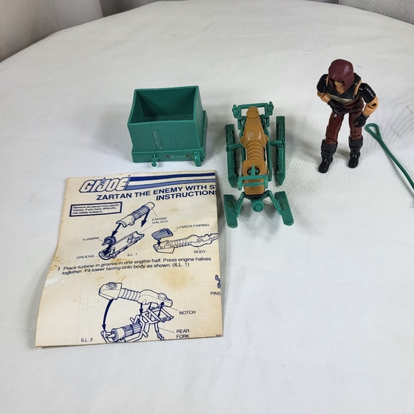 1984 Hasbro GI Joe Zartan With Chameleon Swamp Skier & Blueprint - Picture 2 of 14